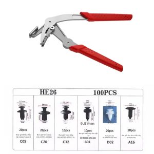 Bộ Kìm Kẹp Thân Xe Rafford 100 Món Bộ Dụng Cụ Tháo Lắp Trang Trí Ô Tô Thép Không Gỉ Dùng Cho Tấm Cửa Cản Xe Đinh Tán Ốc Vít Dùng Trong Gia Công Kim Loại