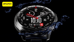 Awei H57 Smart Watch for Men Sports Large AMOLED Screen Bluetooth Calls Health Monitoring 3ATM Waterproof Chat GPT