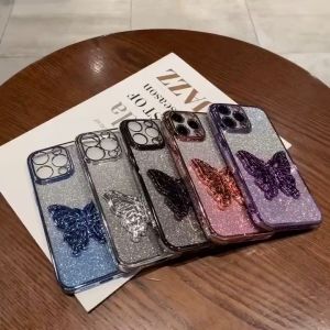 Softcase Vivo Y19s Case Luxury Glitter Premium Free Stand Kupu Kupu
