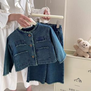 Trendy New Fall Childrens Denim Set