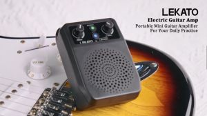 LEKATO JA-05G Mini Electric Guitar Amp Plug In 5W with 4 Built-in Effects Portable Rechargeable Guitar Amplifier