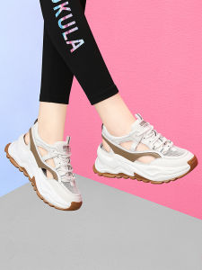 Korean Style Fashionable Thick Bottom Slip-On Sandals Womens Summer New Hollow out Breathable Sports Casual Mesh Shoes