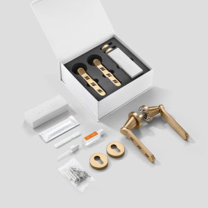 Door Handle with Aroma Diffuser Lever Lock Set with Essential Oil & Fragrant Pads Bedroom Bathroom Door Knob Hardware Interior