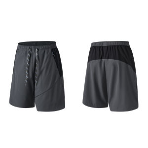 714street | Lightweight Color Block Loose Elastic Shorts For Running Quarter Length