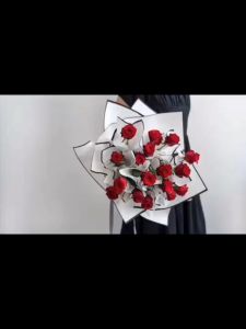 FLOWER WRAPPING WHITE & BLACK COLOR (ECER) TRANSPARENT CELLOPHANE KERTAS BUKET BUNGA HAND BOUQUET KB12