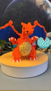 Xếp hình mô hình rồng lửa Charizard cỡ lớn size to 26cm đồ chơi xếp hình nano 3d cho bé chuẩn mẫu RỒNG CAM 26CM