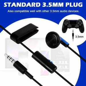Tai Nghe Chơi Game Có Dây Hayoumon Có Micrô Tai Nghe Trò Chuyện Đơn Âm Cho Bộ Điều Khiển PS4 - Tai Nghe Di Động Có Nút Điều Khiển