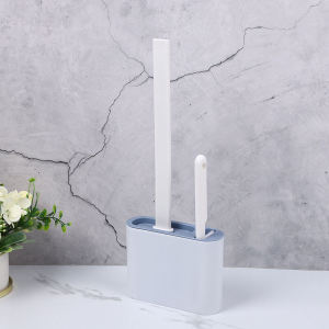 อุปกรณ์ทำความสะอาด ชุดแปรงล้างห้องน้ำ แปรงขัดสุขภัณฑ์2in1อุปกรณ์ทำความสะอาด ติดผนังแขวน ห้องน้ำแปรงชุดแปรงซิลิโคนที่ถอดออกได้ทำความสะอาดห้องน้ำ แปรงขัดโถส้วมคุณภาพสูง ขัดห้องน้ำ toilet brushสีขาว แปรงล้างห้องน้ำพร้อมที่เก็บท่อระบายน้ำ ติดผนังแบบไม่มีรู