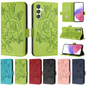 3D ดอกไม้หนังกระเป๋าสตางค์โทรศัพท์สําหรับ Samsung Galaxy A06 A16 A26 A36 A56 A05s A15 A25 A35 A55 A04s A14 A24 A34 A54 ฝาครอบ