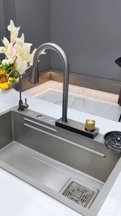 IKO High-end Kitchen Faucet Waterfall Sink Hot Cold Water Tap Single ...