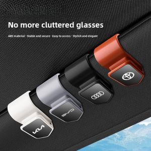 Car-Mounted Sunglasses Holder Multi-Functional Automobile Sunshade Ticket Clamp Eyewear Storage Device Vehicle Interior Sun Visor