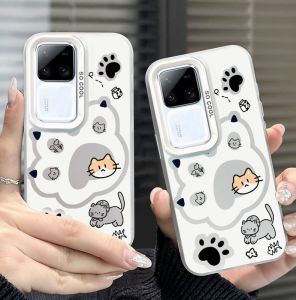 เคส Vivo V30 V27 Pro เคส Vivo V30 V29 V27 V23 5G เคส Vivo V27E Y36 Y27 5G เคส เคสเคสโทรศัพท์กันกระแทกด้านอุ้งเท้าแมว