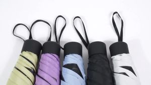 Payung Lipat Buka Tutup Manual Polos Anti UV Windproof 90cm