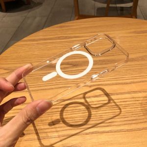 Magnetic Wireless Charging MagSafe Apple 15Promax Frosted Phone Case Iphone14pro New Arrival Transparent 13 Fancy 14plus Drop-Resistant 12Promax Ultra-Thin Protective Case Applicable