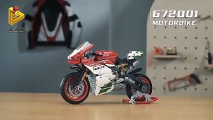 Đồ Chơi Lắp Ráp Xếp Hình Panlos Mô Hình Motor Phân Khối Lớn Kawasaki Ninja H2R Ducati Panigale V4 No.672001672003 Với 810PCS