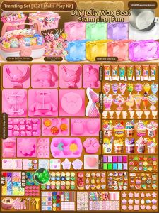 DIY Stress Relief Jello Wax Molding Kit Sanrio Characters Designs