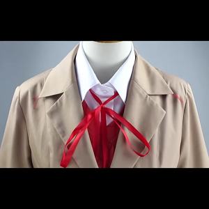 อะนิเมะ Doki Doki Literature Club Monika คอสเพลย์ Sayori Yuri Natsuki คอสเพลย์เครื่องแต่งกายโรงเรียนผู้หญิงสีน้ำตาลชุดกระโปรงชุด