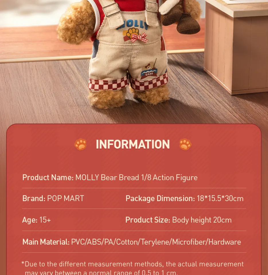 POP MART MOLLY Bear Bread 1/8 Action Figure BJD Birthday Gift Kid