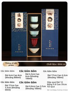 TANGFENG | Bộ Tách Trà Quà Tặng Cao Cấp Thiết Kế Văn Hóa Cho Người Già