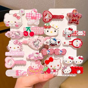 Cute Cartoon KT Cat Hair Clips Baby Girl Front Hair Partition Non-Damaging Lovely Toddler Girls Hair Accessories Headwear