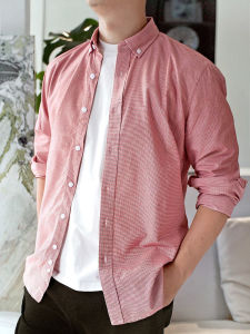 Áo Sơ Mi Nam Tay Dài Oxford Cotton Nguyên Chất Phong Cách Công Sở Thường Ngày Cỡ Lớn Thương Hiệu Mặc Ở Nhà Mùa Thu Thoáng Khí