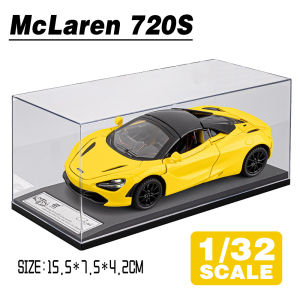LEO 1:32 Acrylic Box McLaren 720s Diecast Model Car Alloy Cars Toys Collection Gift For Kids Boy Girl