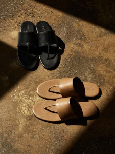 Comfortable Leather Sandals Fashionable Minimalist Cowhide Slip-On Mens Thong Flats Casual Flat Heel Daily Wear Sheepskin Inner