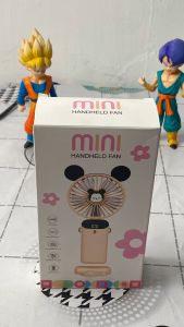 Bright Crown Kipas Angin Mini Genggam Motif Karakter Lucu + Portable USB Dudukan Handphone Portable