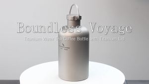 Boundless Voyage Titanium Sports Bottle With Titanium Lid Outdoor Camping Cycling Hiking Picnic Water Tea Cof Drinkware 400Ml