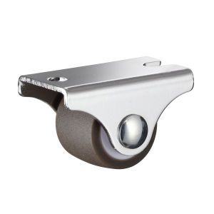 Mini 0.8 Inch Low-Profile Rubber Caster Wheels for Furniture Casters for Rolling Cabinets Sliding Doors Trundle Beds And Drawers