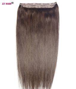 ZZHAIR Clip-in 100% Brazilian Human Remy Hair Extensions 16"-26" One Piece 1pcs Set 120g-140g Natural Straight