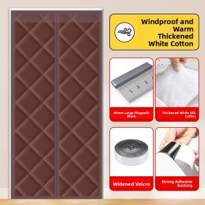 ZIMENGYUAN | Windproof Thermal Insulating Soundproof Magnetic Cotton Curtain