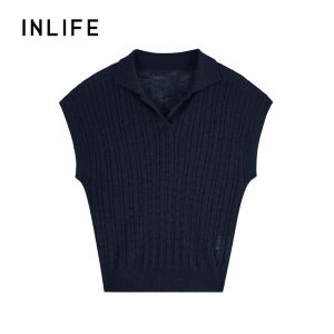 INLIFE | Lightweight Stand-collar Sleeveless Knit Tank Summer