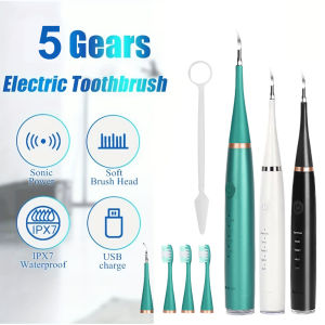 House Life New Electric Tooth Cleaner Calculus Remover Tooth Care Artifact Electric Toothbrush Flosser Facial Cleaning Brush Head
