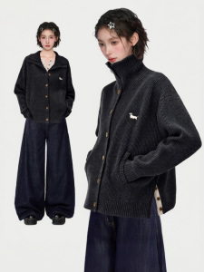 KBVVR | Gray Lazy Fit High-neck Sweater