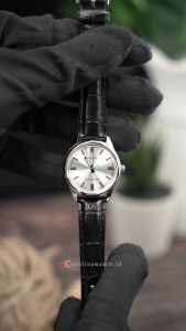 Jam Tangan Wanita Casio LTP-V005L-7A Analog Silver Dial Black Leather Strap