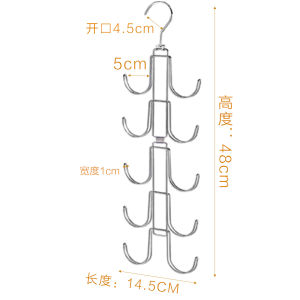 Multi-Layer Rotating Clothes Hanger for Home Use Creative Space Saving Bag Storage Hook Iron Art ABS Material Travel Clothes