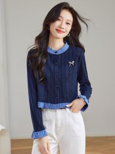 เสื้อคาร์ดิแกนถักแขนยาวสไตล์ฝรั่งเศสสำหรับผู้หญิง ฤดูใบไม้ร่วง 2025 สไตล์ใหม่ เสื้อสั้นชั้นในแบบสวมหัว คอเหลี่ยม