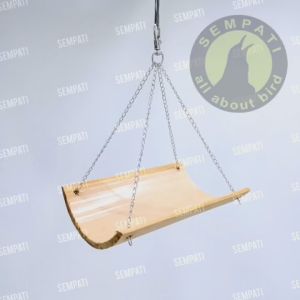 SEMPATI Ayunan Mainan Burung Lovebird Parkit Falk Kenari Paruh Bengkok Mainan Hamster Sugar Glider Perahu Bambu Goyang Mainan Parrot Penurun Birahi