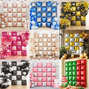 50 Pieces of Square Double-Sided Aluminum Foil Balloon Walls Birthday Parties Anniversaries Wedding Season Valentines Day