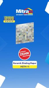 Zehn Keramik Dinding Dapur Glass Mozaik METM-11 30x30 Cm Motif Bunga