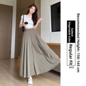XIANYIJIAO | Ice Silk Skirt Pants Women Summer Large Size Plus Size Petite