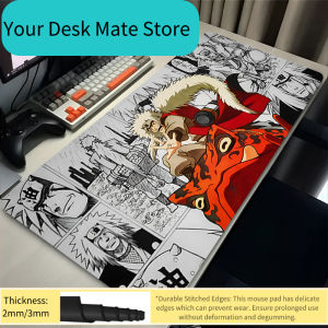 Bandai | Mouse Pad Gamer Anti-slip Anime N-Naruto Jiraiya Desk Mat Gaming PC Accessories Tablet Pad Large Mousepad Extended Keyboard Mat