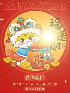 2025 New Year Snake Year Parent-child Red Short Sleeved Family of Four Short Sleeved Round Neck T-shirt 好运来新年衣