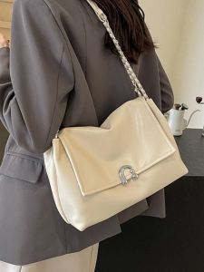 Charics&Kittn Soft Leather Large Capacity Casual Womens Tote Bag Commuter Single Shoulder Bag Fashionable Summer New Arrival