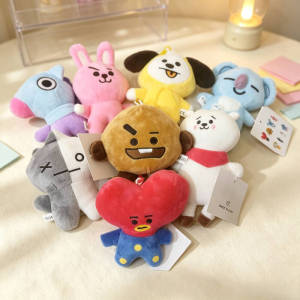 <Available> 10-12CM KPOP Korean Boy Band Fashion Plush Dolls Keychain Cute Cooky Chimmy Shooky Stuffed Animals Toys For Adult Fans
