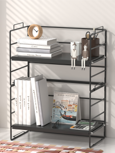 ตู้หนังสือพนักงานนั่งระดับโต๊ะทำงานแบบตั้งขึ้นไม่กินพื้นที่หลายชั้นง่ายๆ สำหรับบ้านและอุปกรณ์ตกแต่งบ้าน