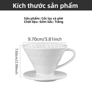 Cà phê Lọc cốc chủ tái sử dụng portafilter Espresso cà phê nhỏ giọt Phễu gốm accesorios cafe coffeeware