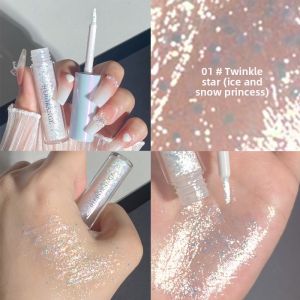 MONLEYTA | Long-Lasting Shiny Sparkling Eye Shadow Liquid Highlighter One Tear Drop Illuminates Enhances Natural Eye Makeup Waterproof Sweat-Resistant