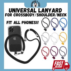 Universal Lanyard Nylon Soft Rope Crossbody Shoulder Neck Strap+Patch For All Phones